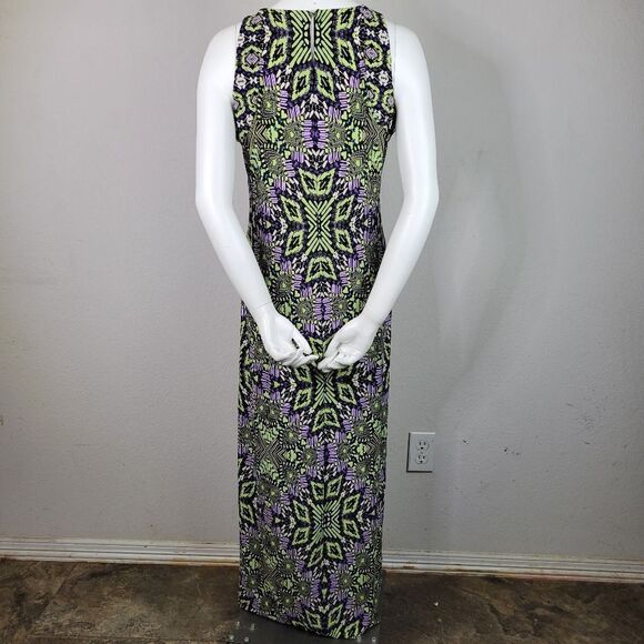 London‎ Times Aztec Print Sleeveless Split Leg Maxi Dress - Picture 5 of 11